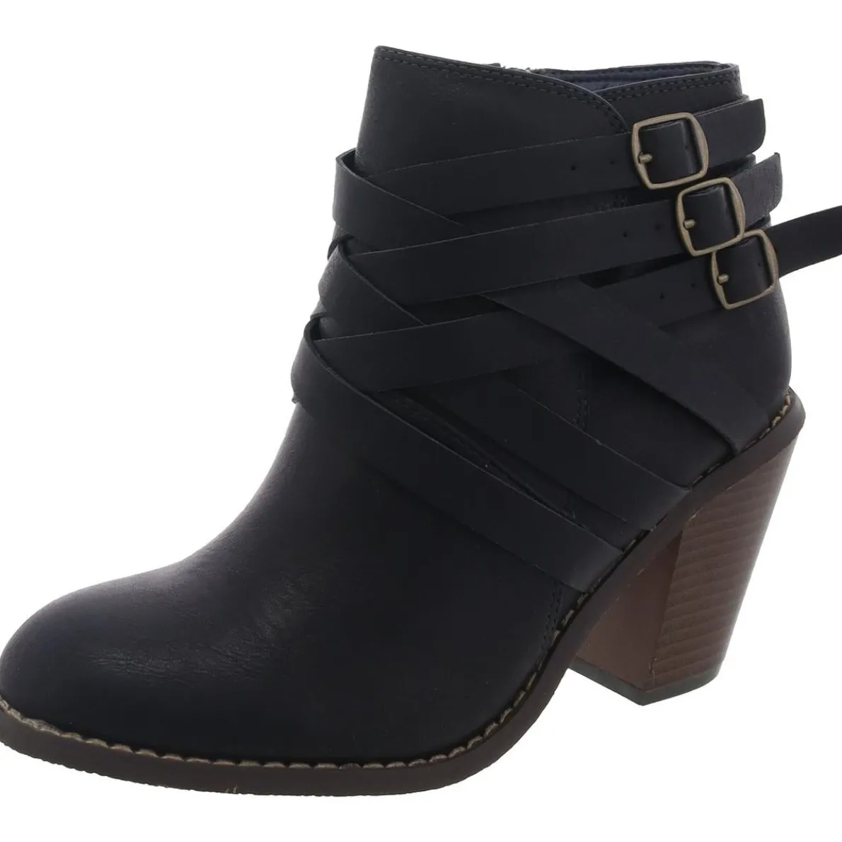 006874 Zipper Ankle Boots