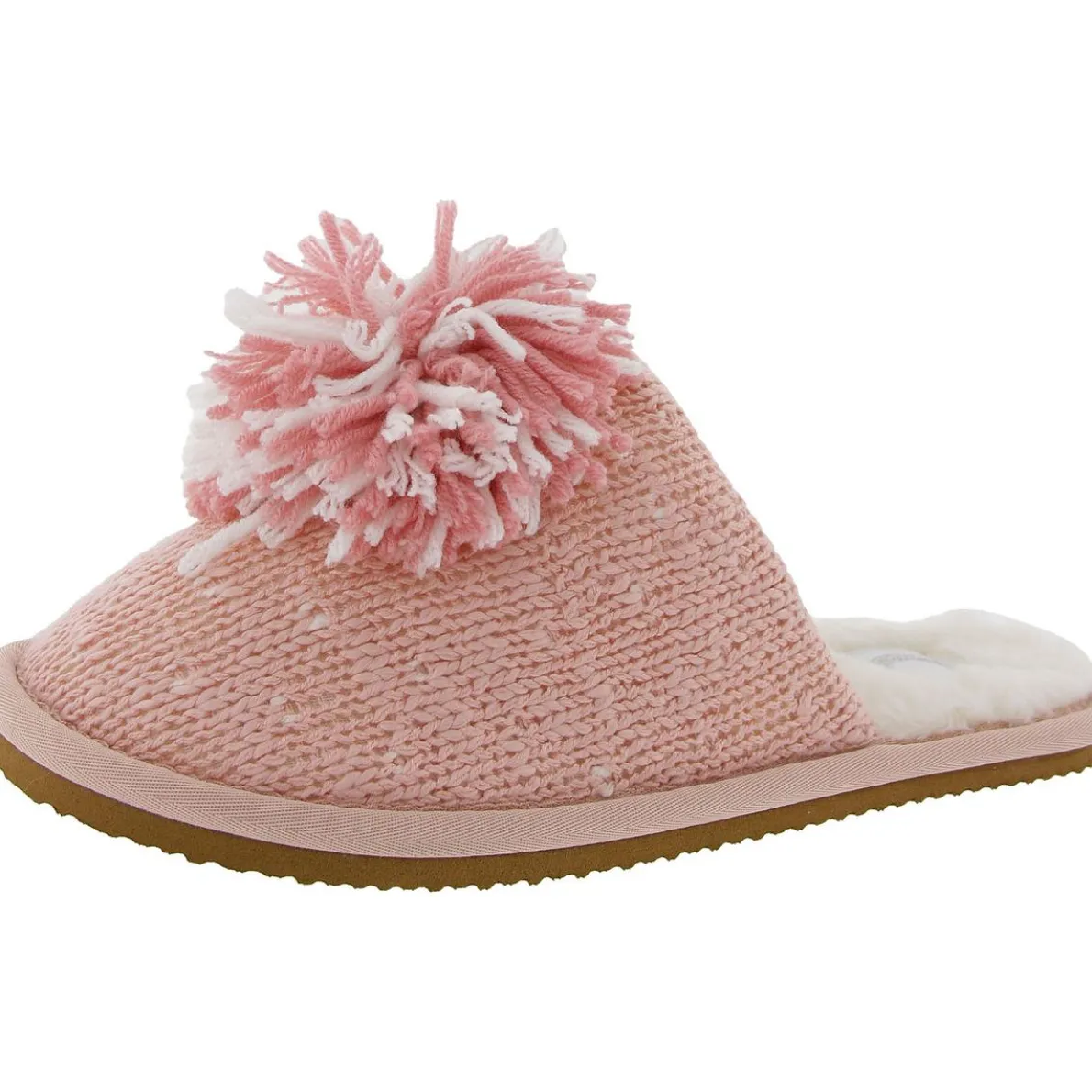STARDUST Faux Fur Lined Knit Slide Slippers