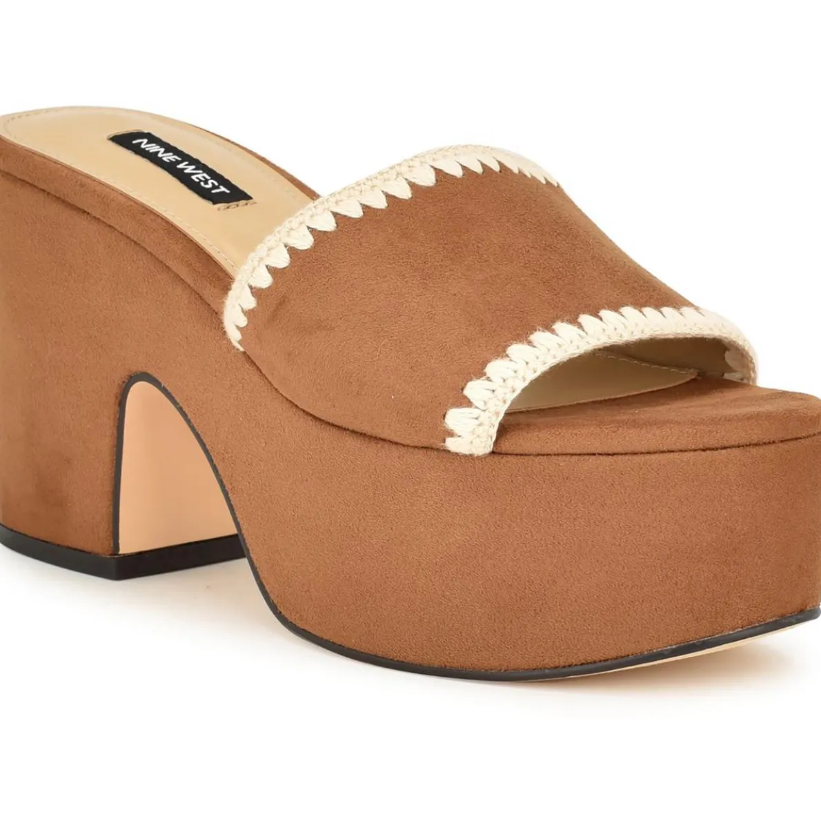 Yickie 2 Embroidered Faux Suede Block Heel