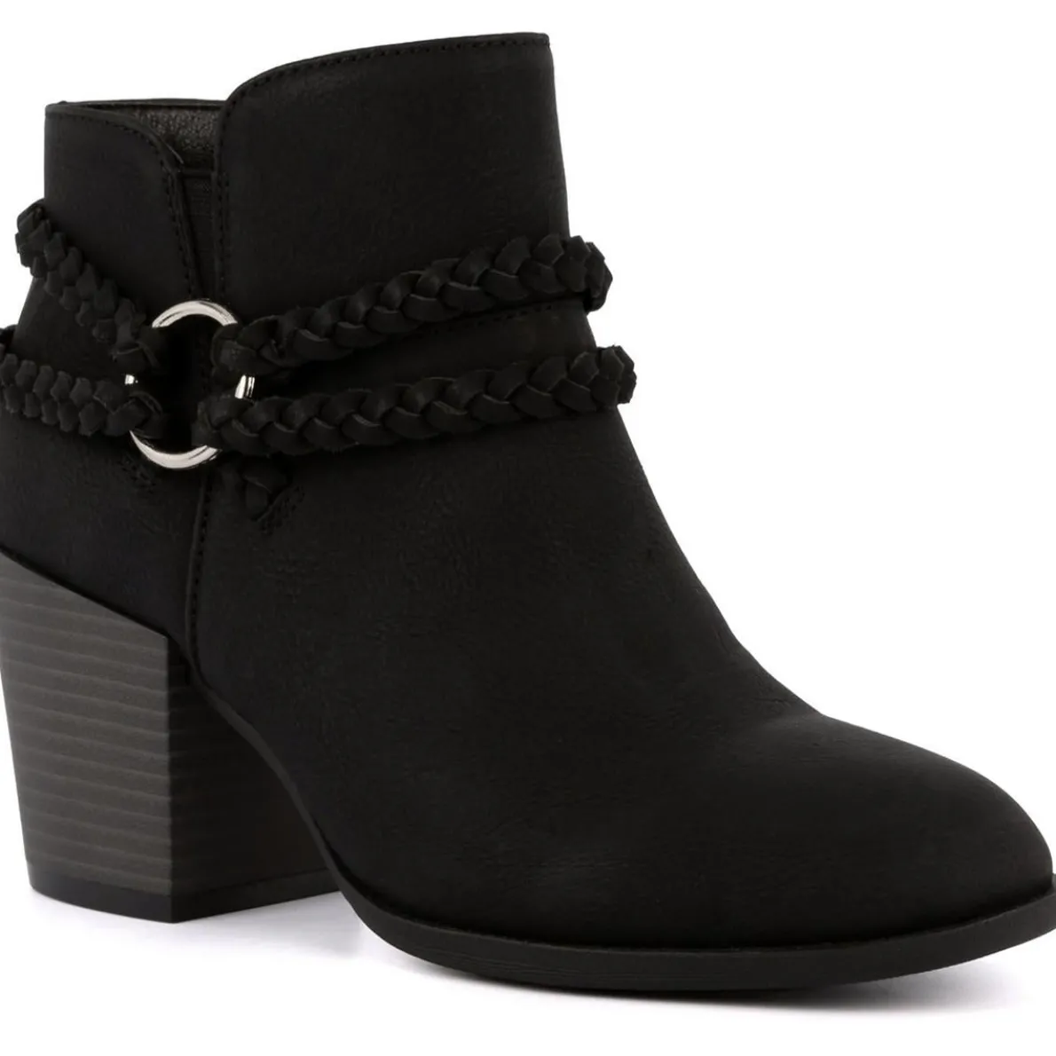 Sandlot Zipper Faux Leather Booties