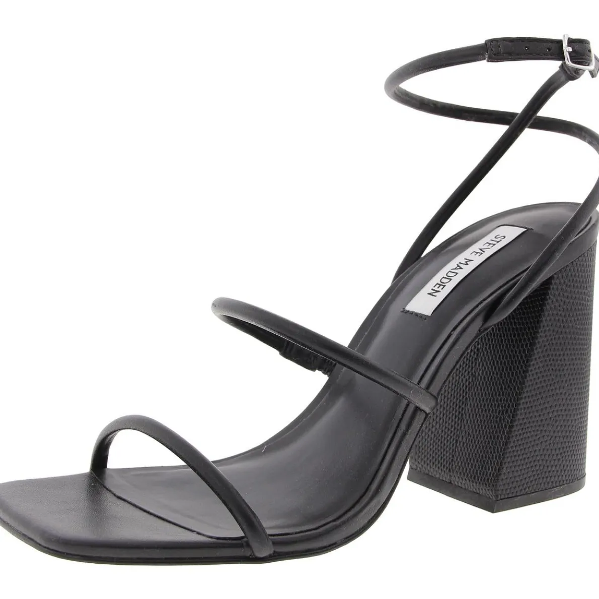 Kinsley Strappy Faux Leather Block Heel