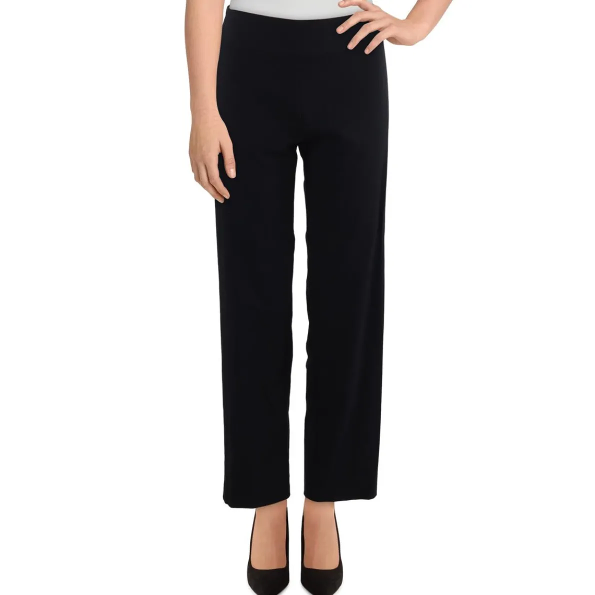 Stretch Rayon High-Waisted Pants