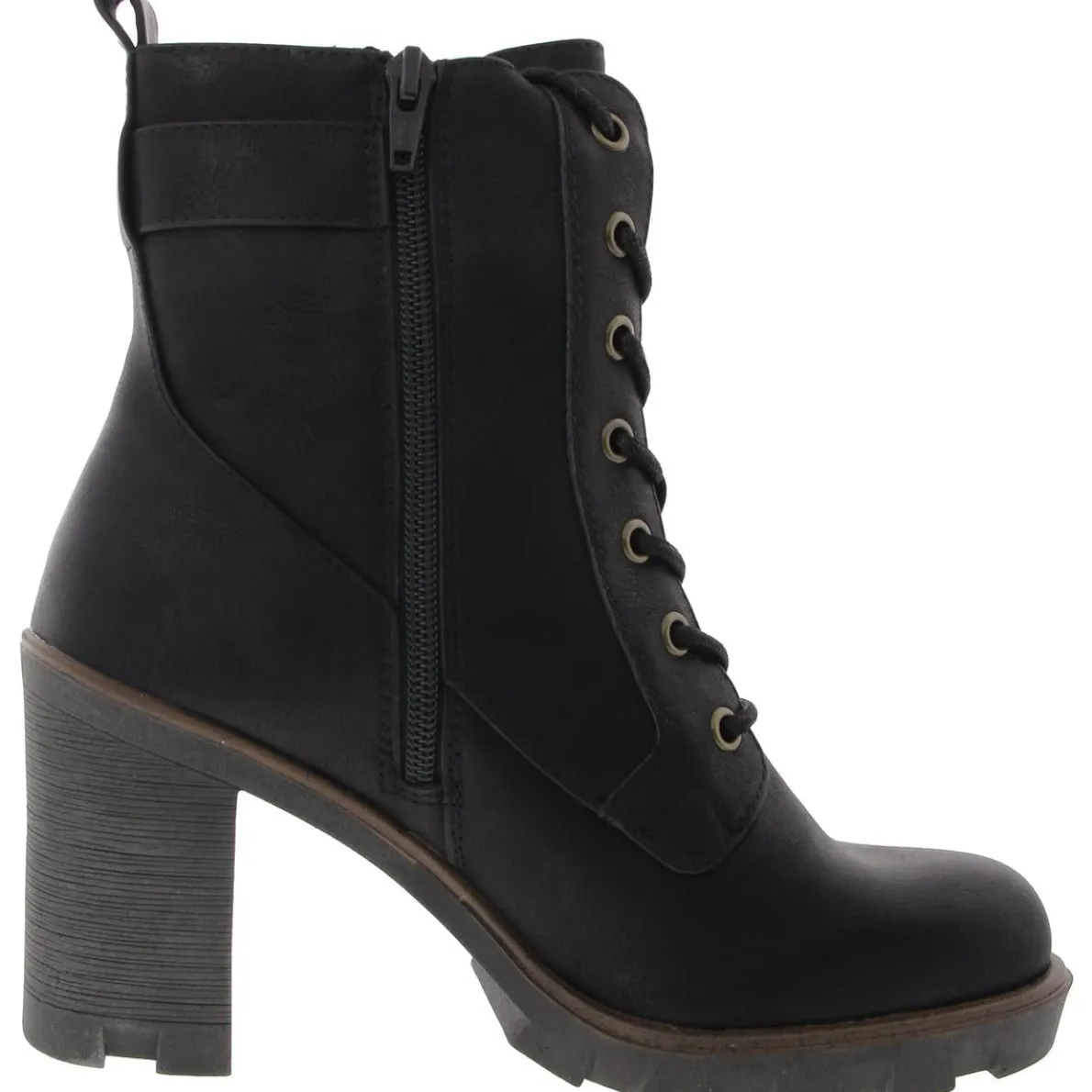 Lace-Up Mid-Calf Boots