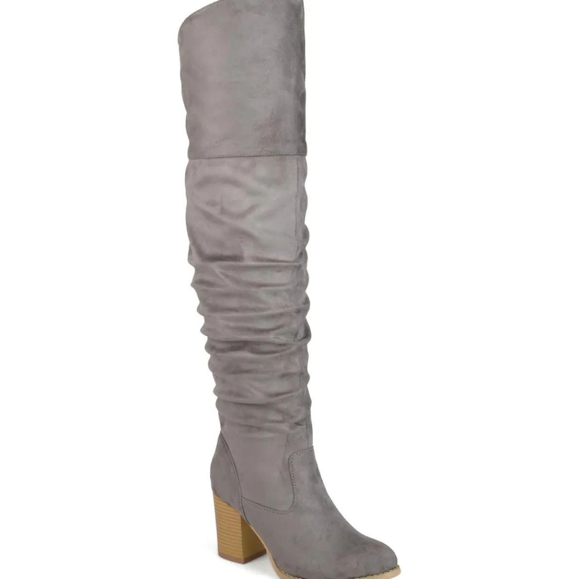 Kaison Faux Suede Almond Toe Over-The-Knee Boots