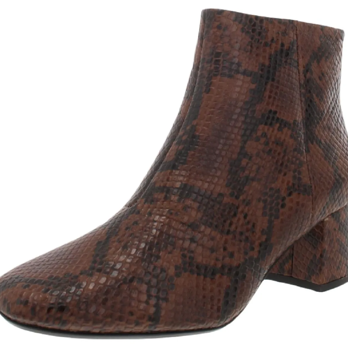 Sheer Flora 2 Leather Snake Print Ankle Boots