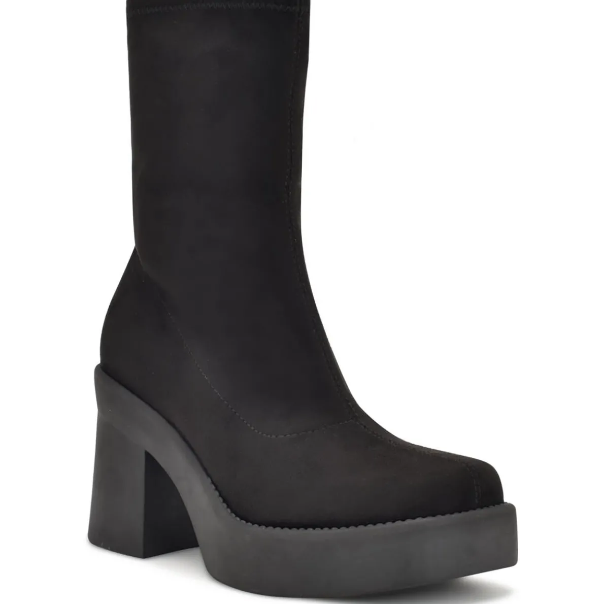 Gerri 2 Faux Suede Square Toe Mid-Calf Boots