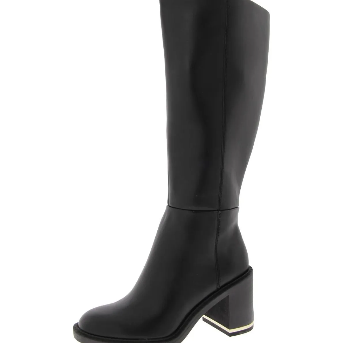 Banta Faux Leather Round Toe Knee-High Boots