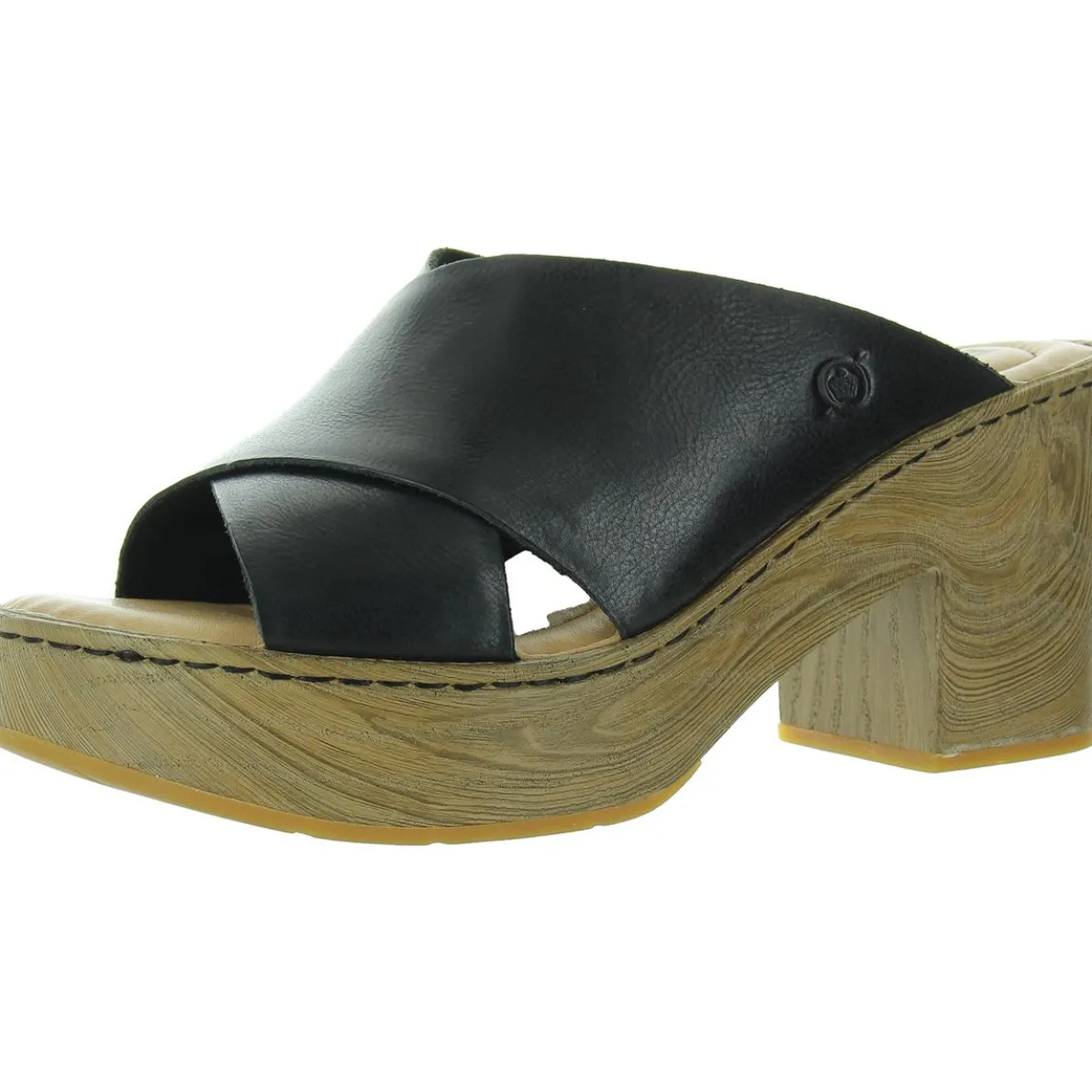 Criss-Cross Leather Platform Sandals