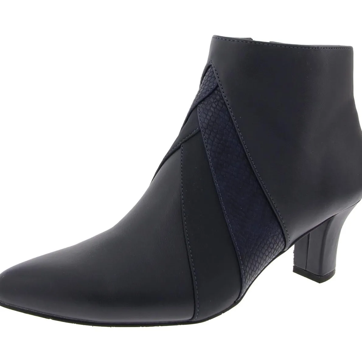 FALCON Cushioned Footbed Faux Leather Ankle Boots
