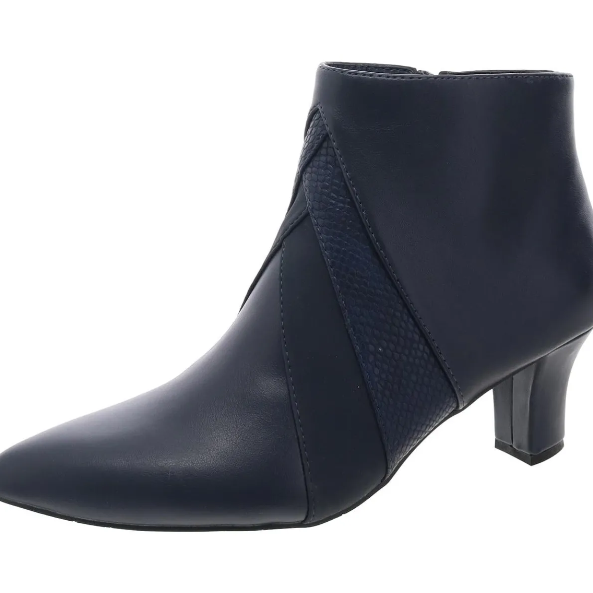 FALCON Cushioned Footbed Faux Leather Ankle Boots