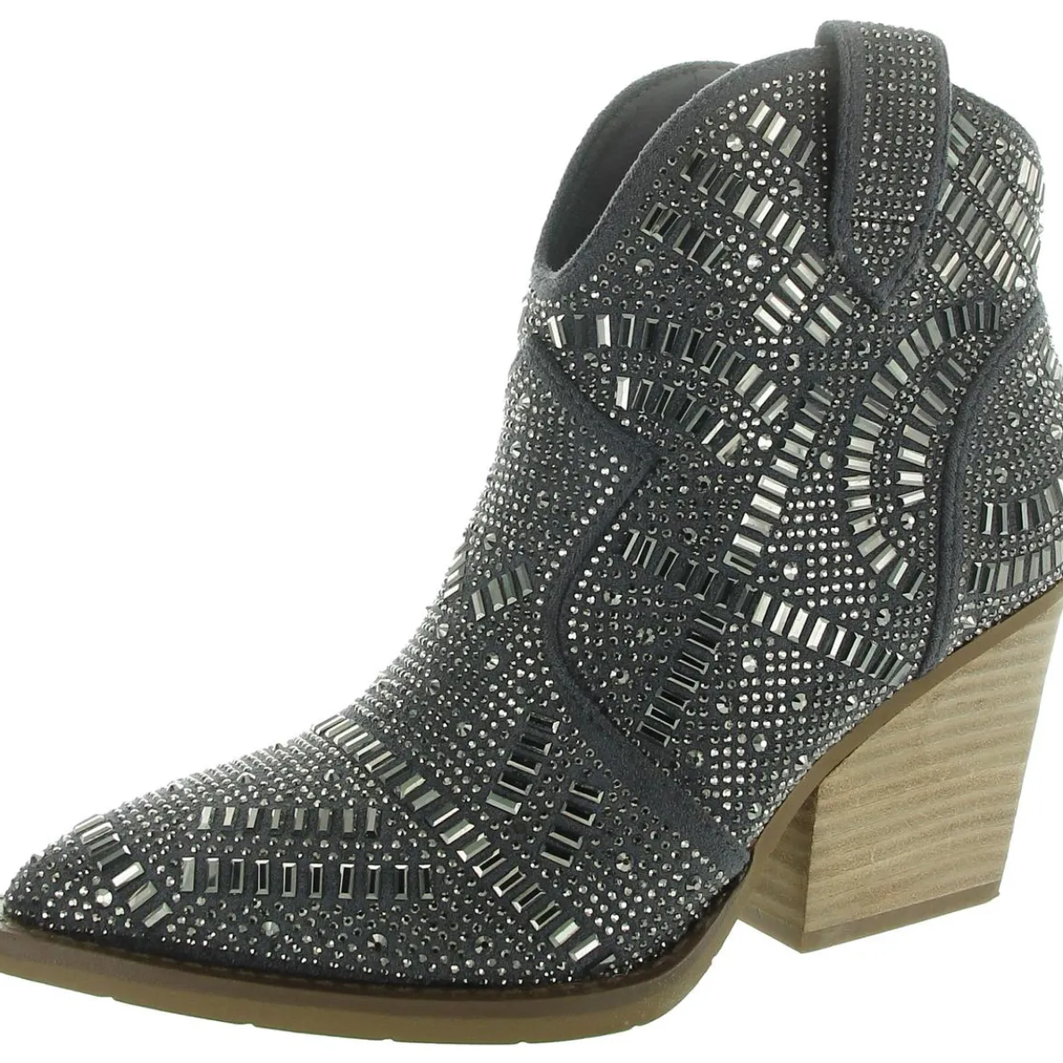 One Day Embellished Faux Suede Booties