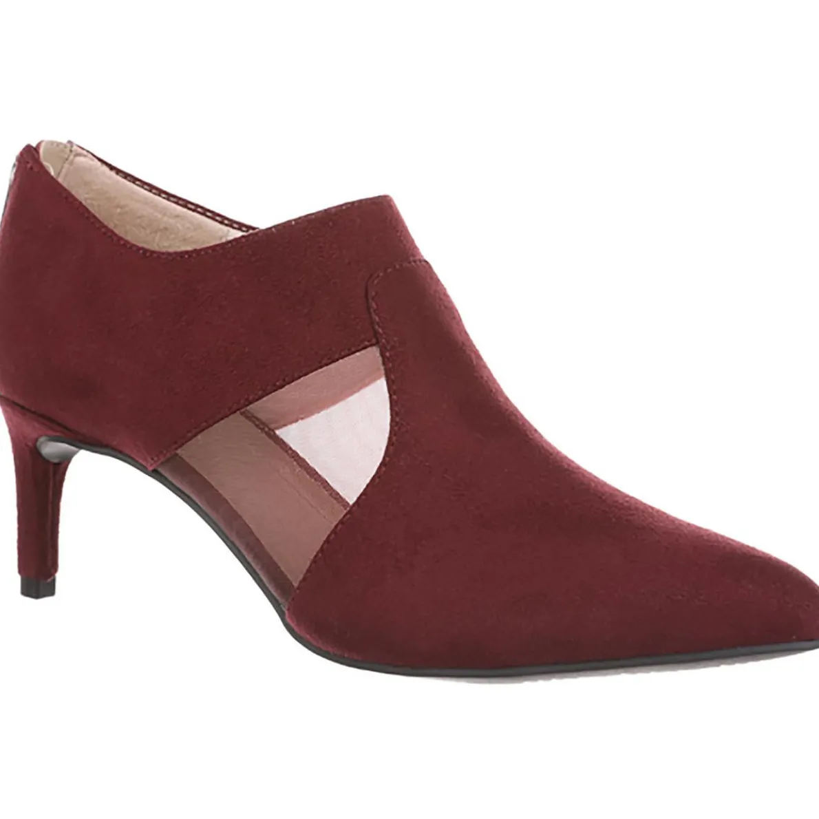 Annette Zipper Faux Suede Shooties