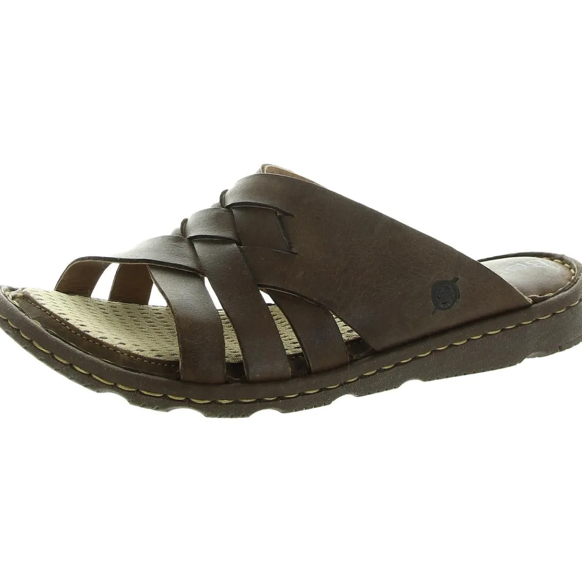 Tarpon Criss-Cross Leather Flatform Sandals