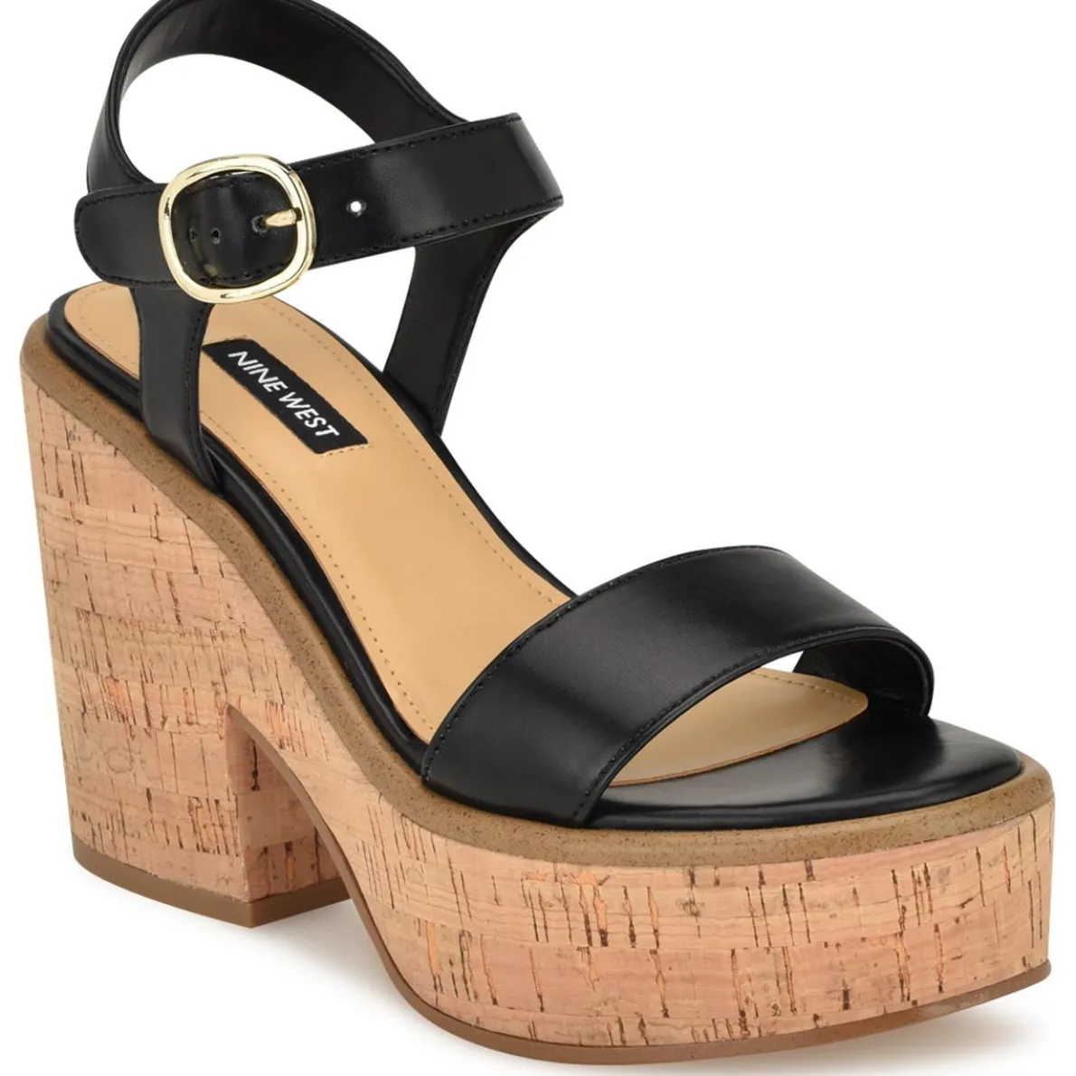 AMY3 Cushioned Footbed Faux Leather Platform Sandals