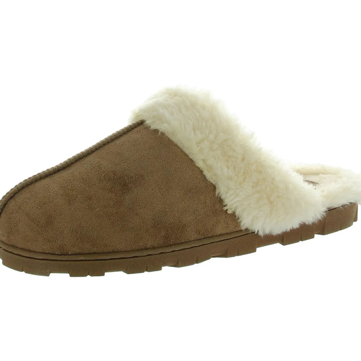 Faux Fur Faux Suede Slide Slippers