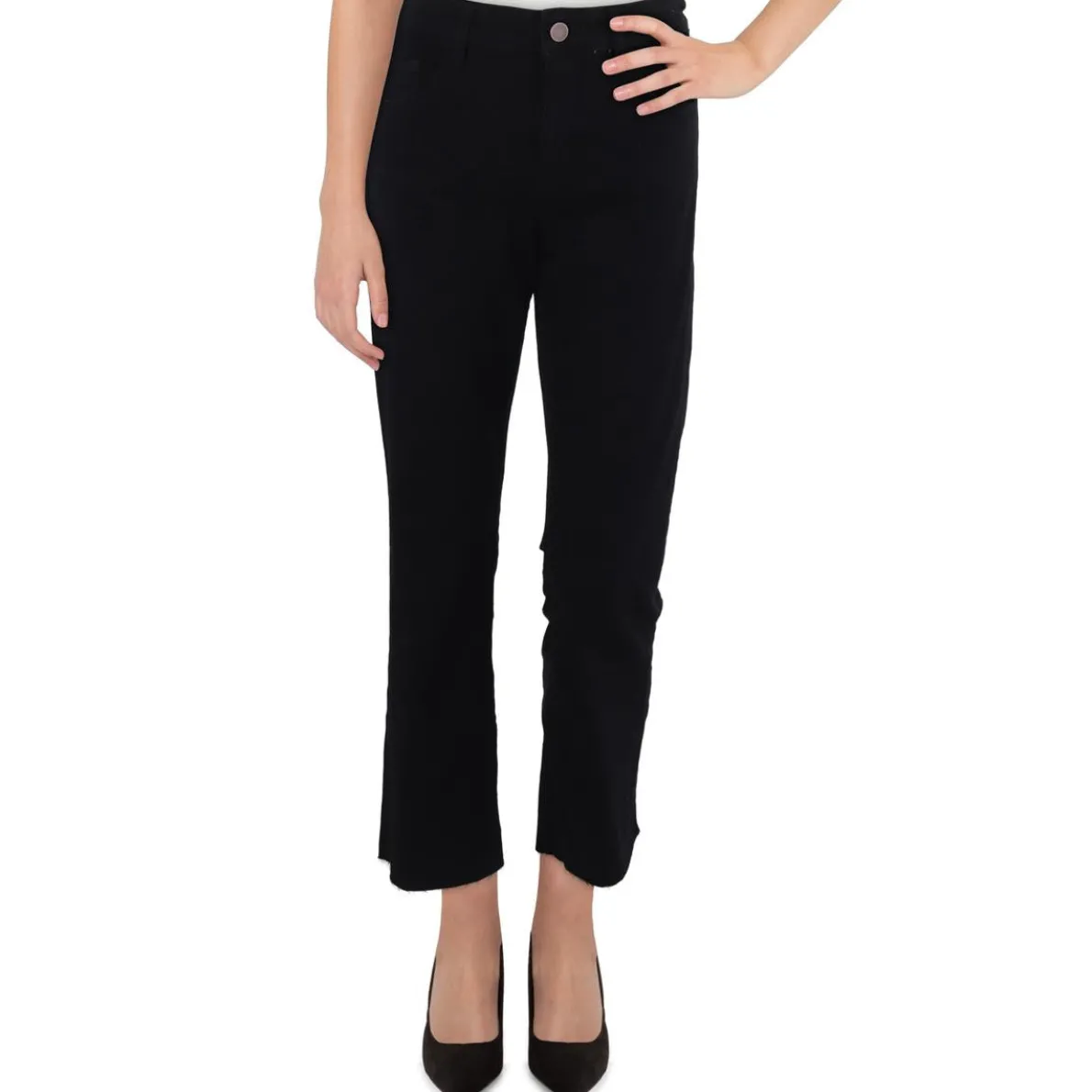 Raw Hem Denim Bootcut Jeans