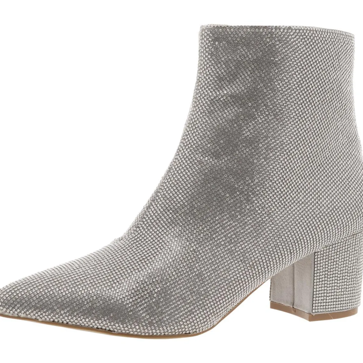 Nightlife Bling Zipper Textured Booties