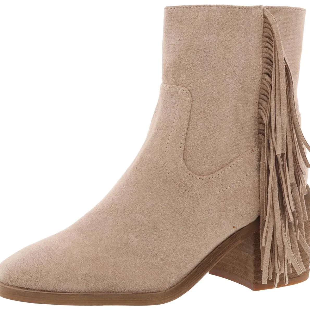 Fringe Faux Suede Ankle Boots