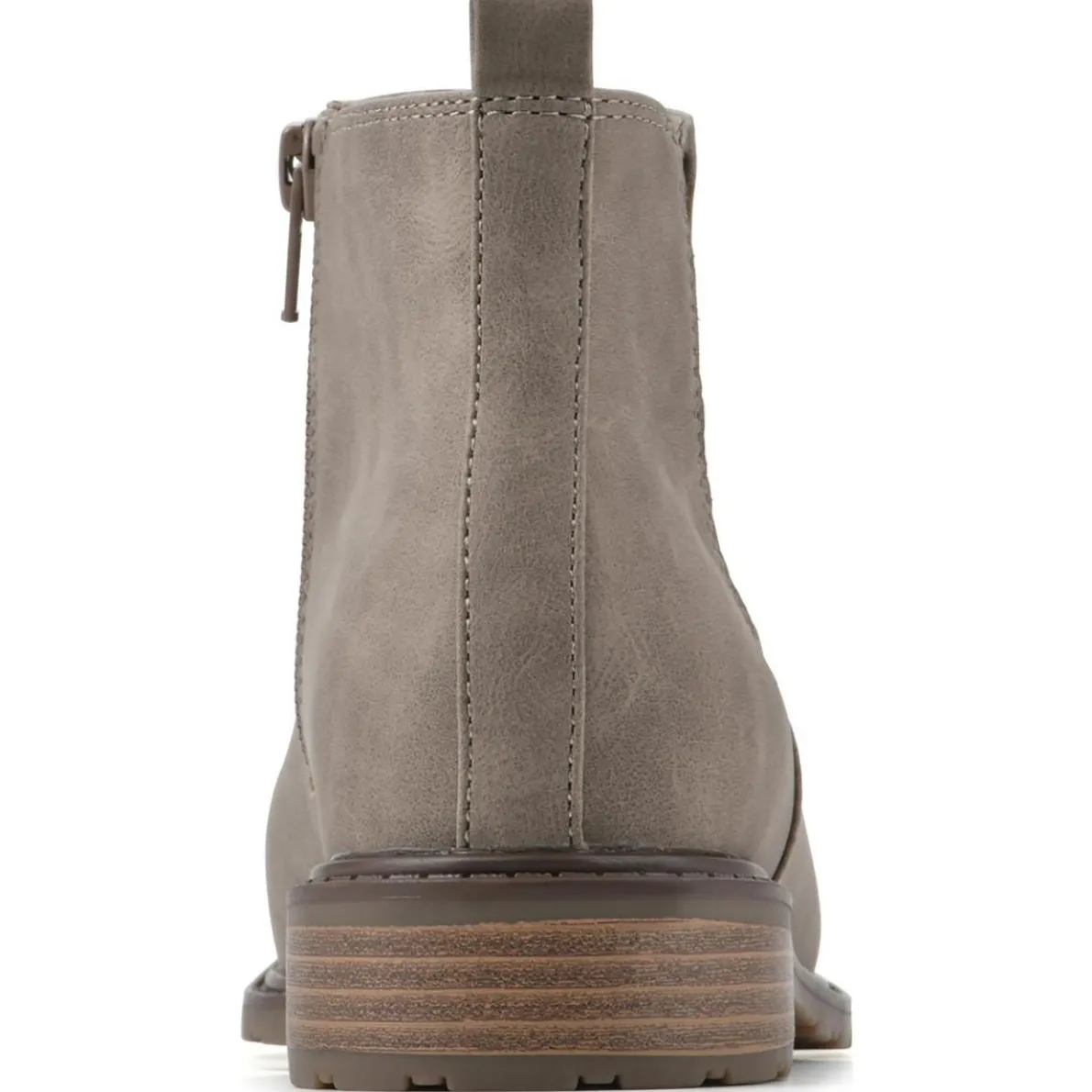 Caching Faux Leather Ankle Booties