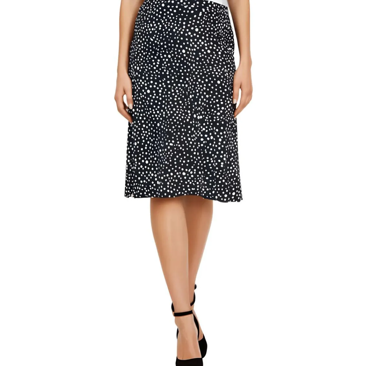 Plus Polka Dot Midi Skirt