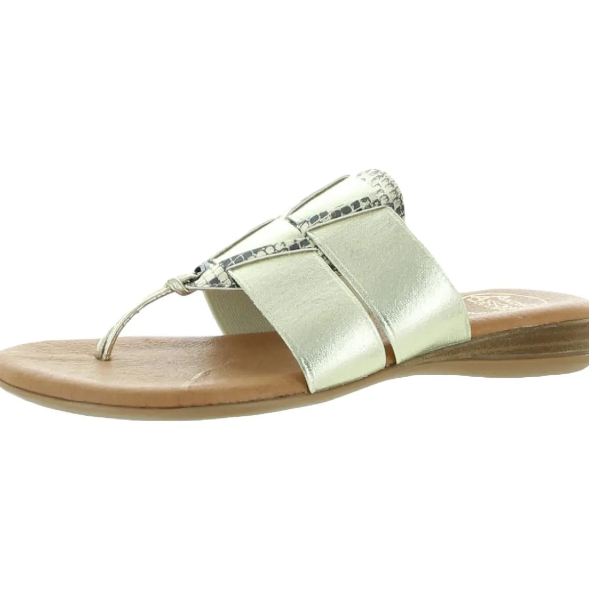 Elise Faux Leather Snake Print Slide Sandals