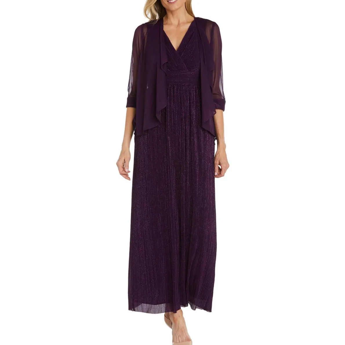 Contrast Trim Sheer Duster Blazer