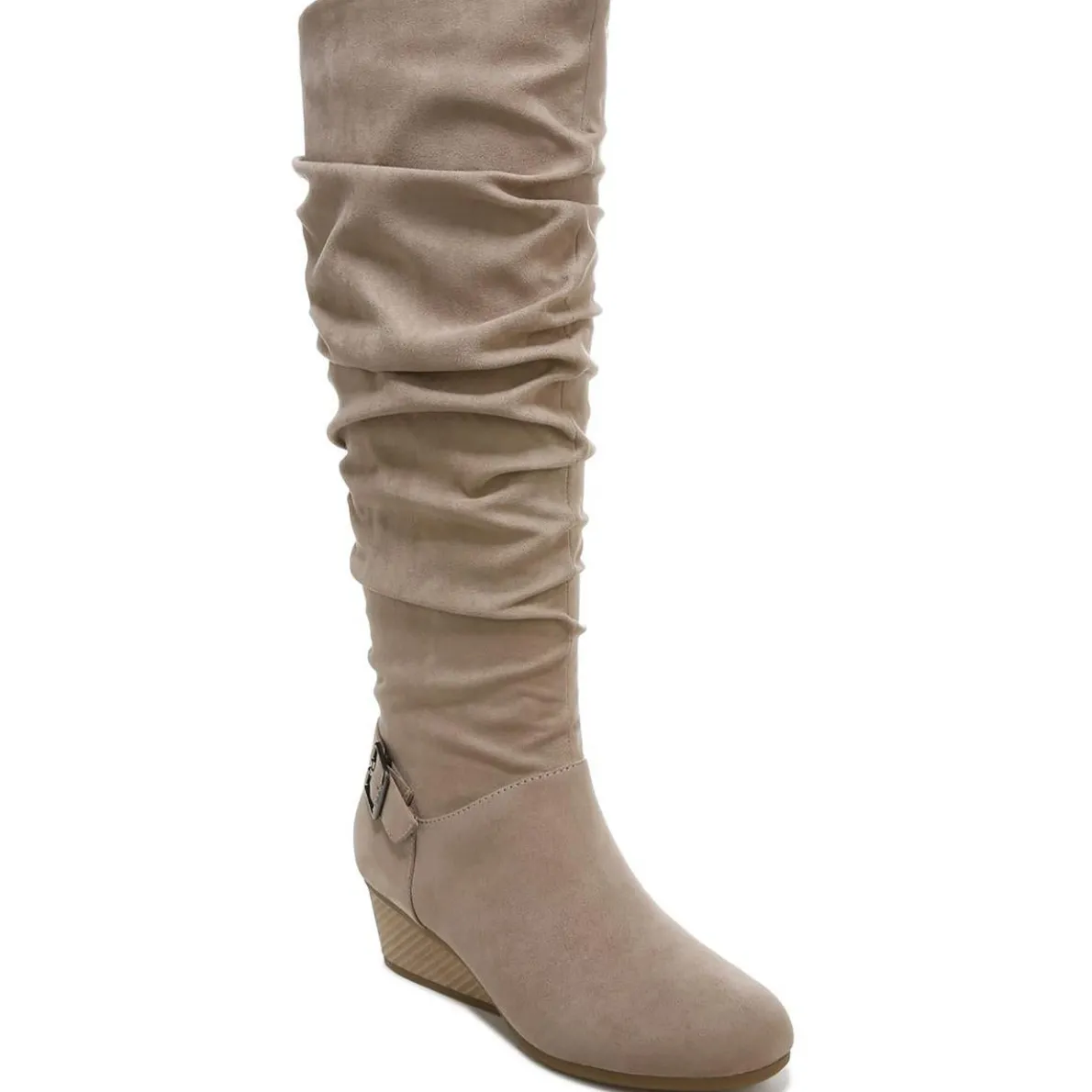 Break Free Faux Suede Slouchy Knee-High Boots
