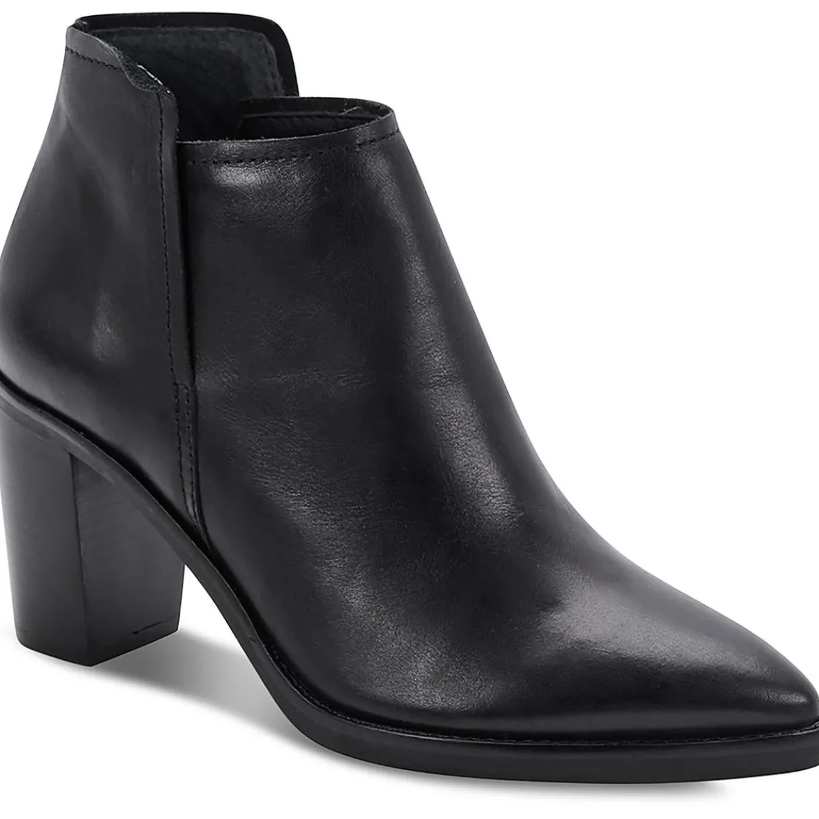 Spade Zipper Pointed Toe Ankle Boots