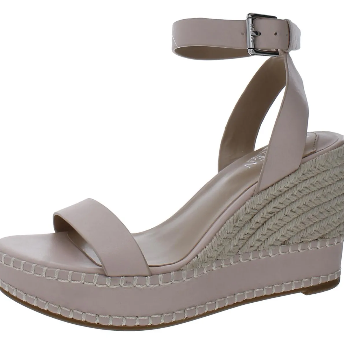Hilarie Leather Wedge Slingback Sandals
