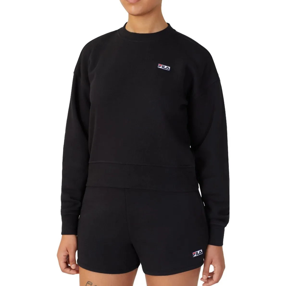Stina Fleece Lined Crewneck Athletic Pullover Sweatshirt