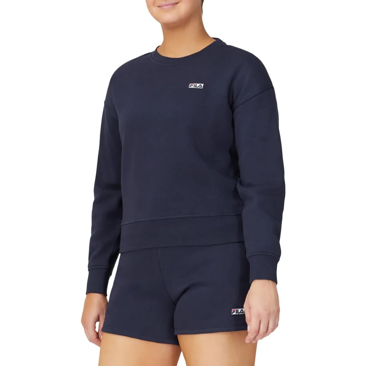 Stina Fleece Lined Crewneck Athletic Pullover Sweatshirt