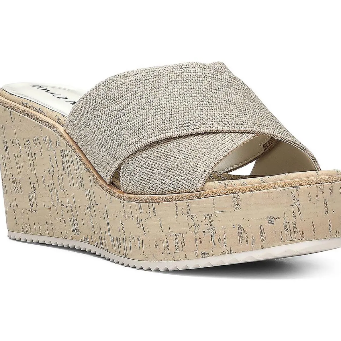 Ideala Criss Cross Front Peep Toe Wedge Sandals