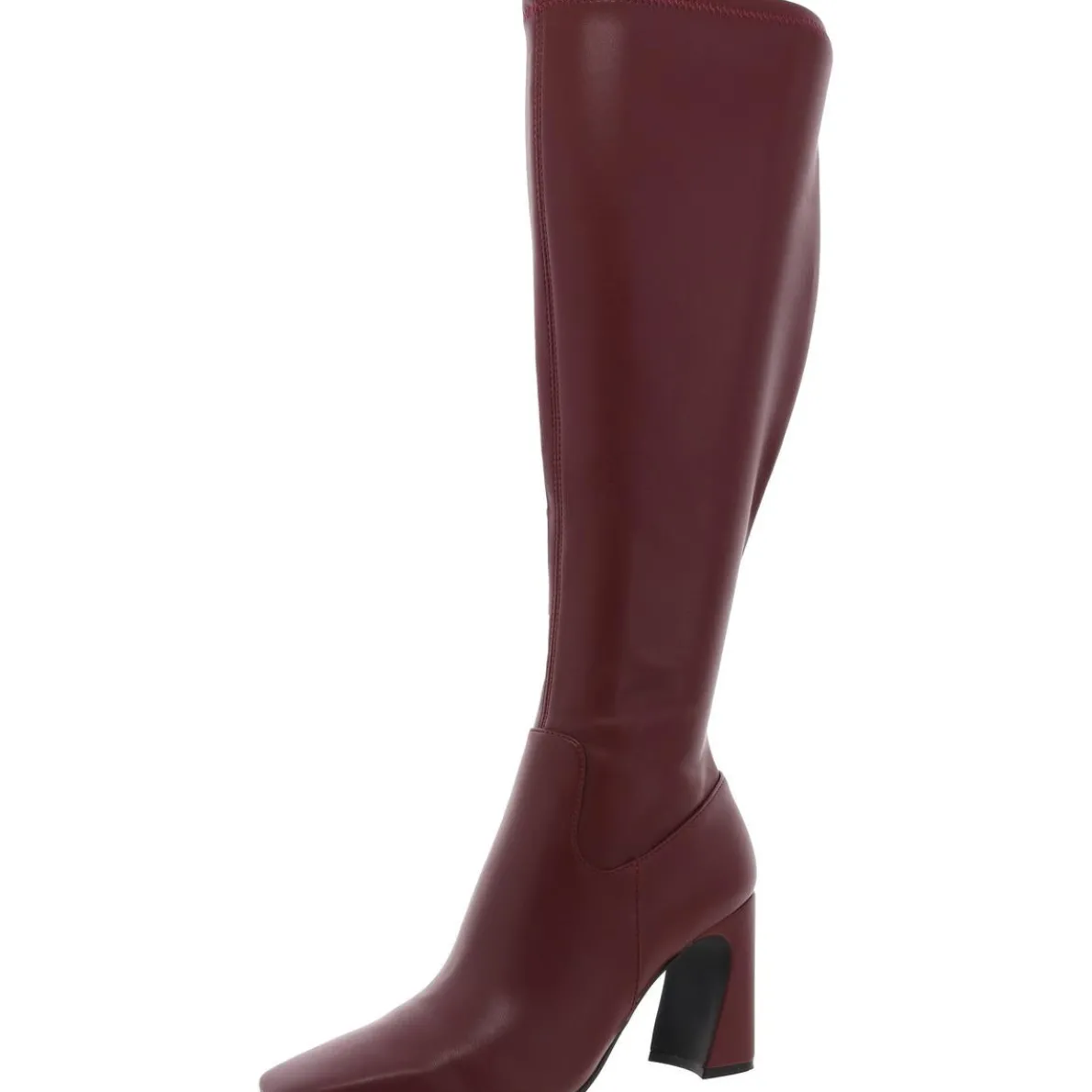 LAMARCA Faux Leather Square Toe Knee-High Boots