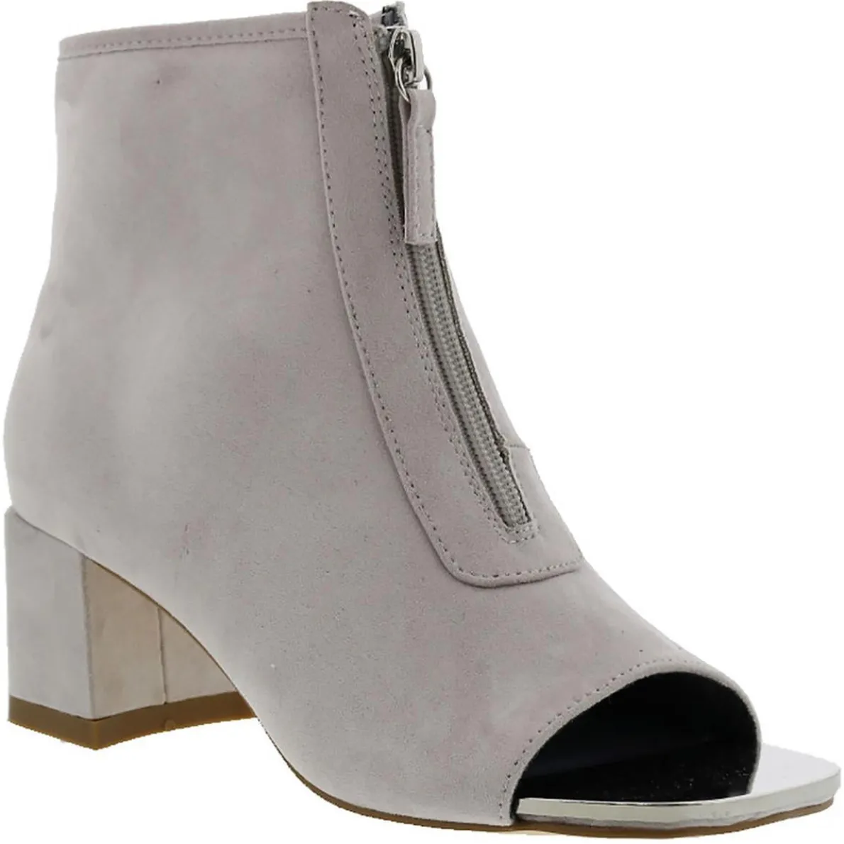 Jaded Faux Suede Metallic Ankle Boots