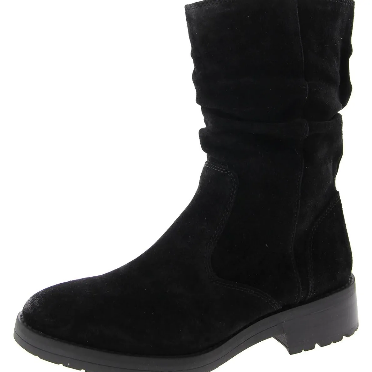 Faux Suede Round toe Ankle Boots