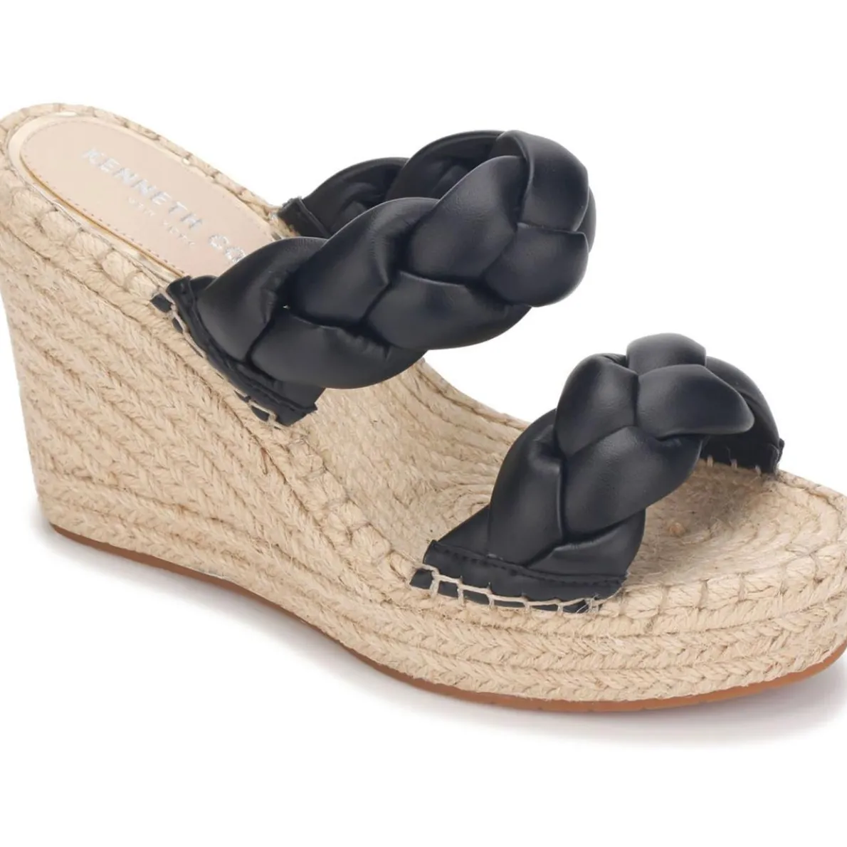 Olivia Braid Braided Open Toe Wedge Sandals