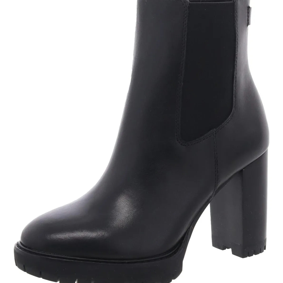 LAYNE Lugged Sole Leather Ankle Boots