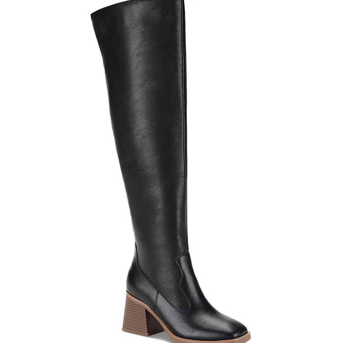 Faux Leather Tall Over-The-Knee Boots