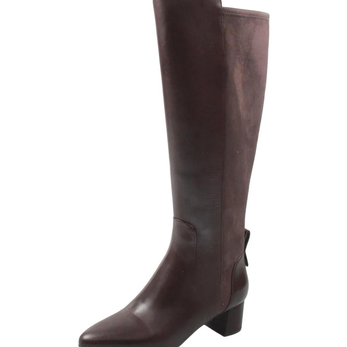 Zipper Leather Knee-High Boots