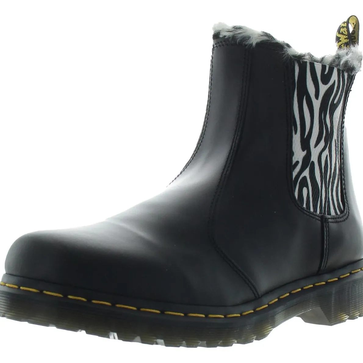 2976 Leonore Pull On Faux Fur Chelsea Boots