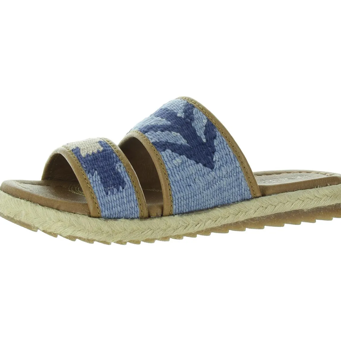 Crochet Leather Slide Sandals