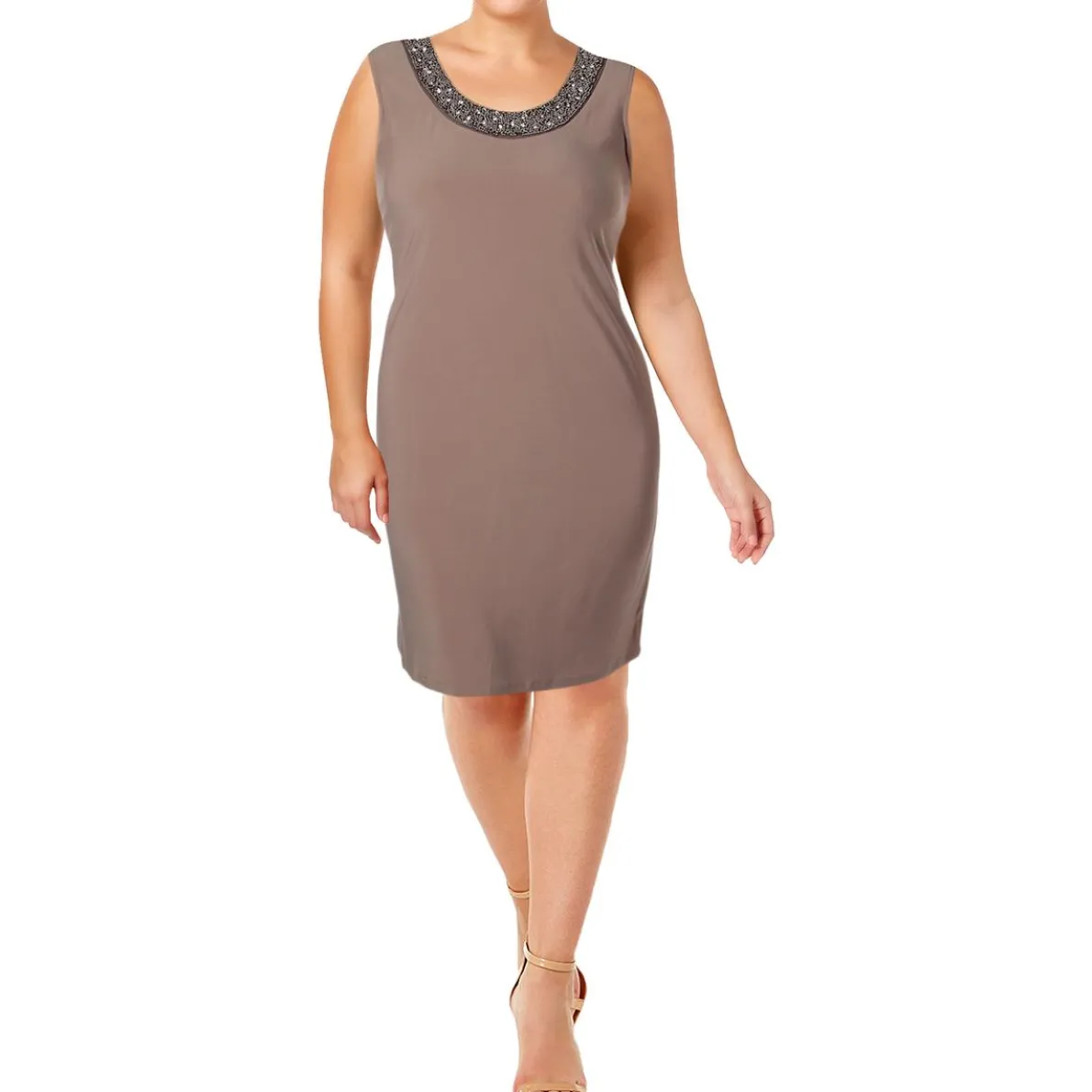 Embellished Sleeveless Cocktail Dress