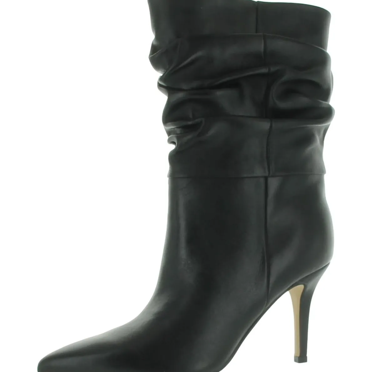 Slouch Pull On Stiletto Mid-Calf Boots