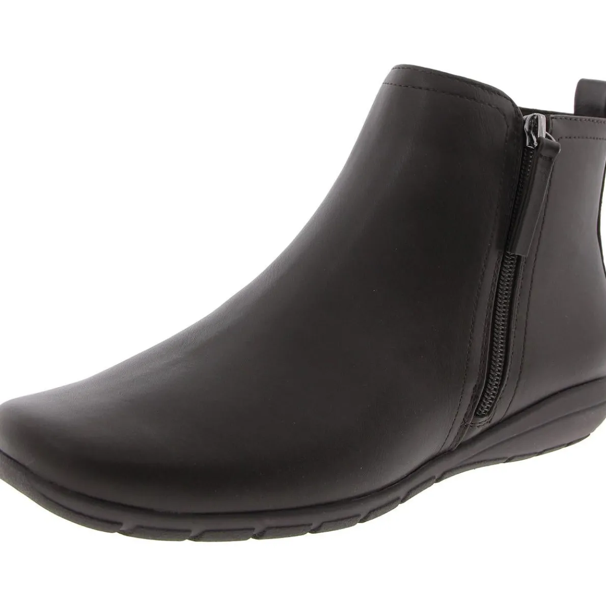 Aaliya 3 Zipper Faux Leather Ankle Boots