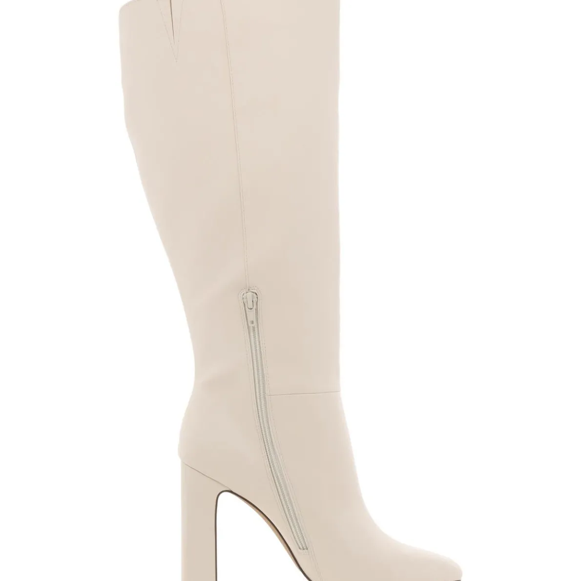 Abbey Faux Leather Block Heel Knee-High Boots