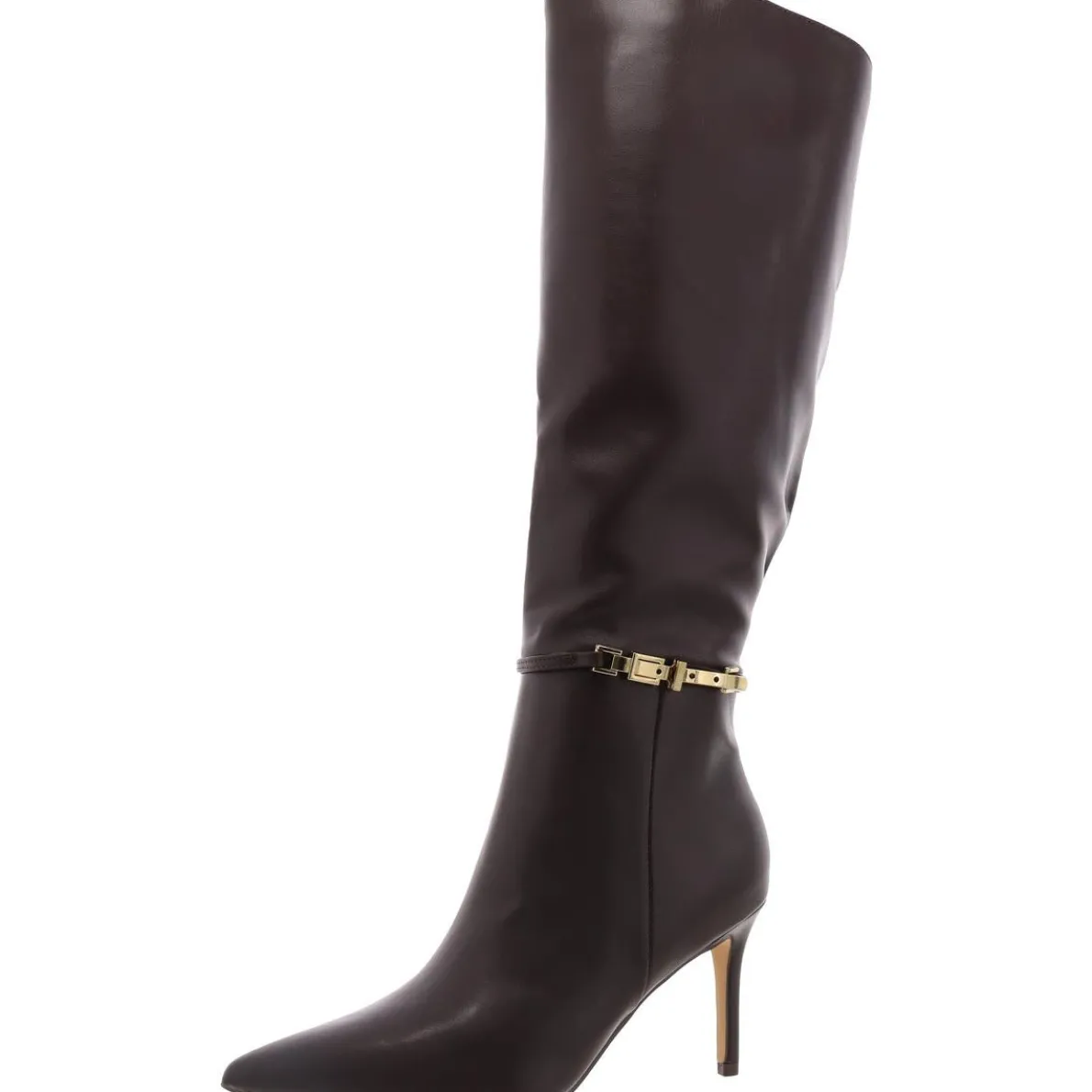 Adaline Buckle Faux Leather Knee-High Boots