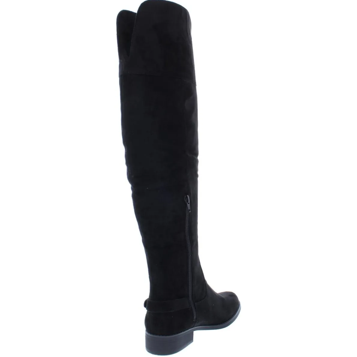 Adarra Buckle Stacked Heel Over-The-Knee Boots