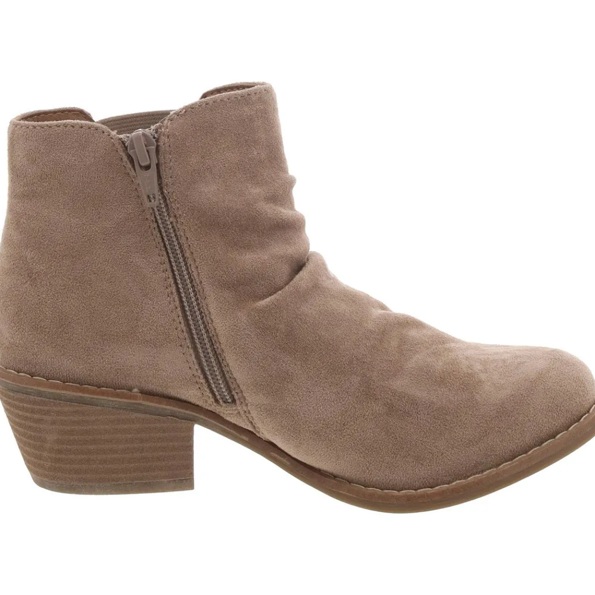 Adeah Faux Suede Block Heel Ankle Boots