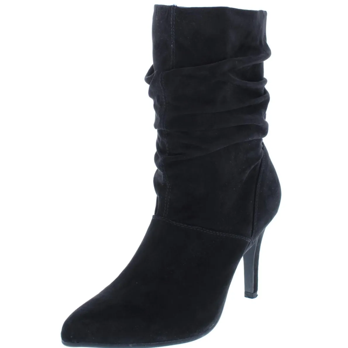 Adelay Faux Suede Mid-Calf Booties