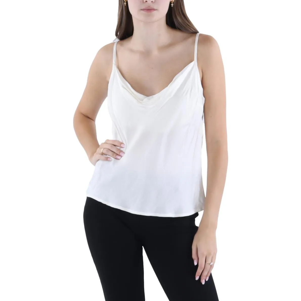 Cowl Neck Adjustable Straps Cropped